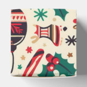 Luxe kerstseizoen patroon bedankdoosjes (Bovenkant)