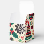 Luxe kerstseizoen patroon bedankdoosjes (Geopend)