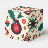 Luxe kerstseizoen patroon bedankdoosjes (Achterkant)