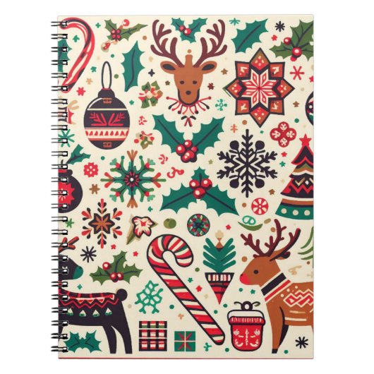 Luxe kerstseizoen patroon notitieboek (Voorkant)
