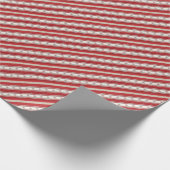 Luxe Kerststolpstreep Kerstcadeaupapier Cadeaupapier (Hoek)