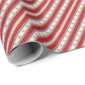 Luxe Kerststolpstreep Kerstcadeaupapier Cadeaupapier (Rol Hoek)