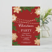 luxe kerstuitnodiging kaart (Staand voorkant)