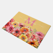 Luxe Keuken Vloermat: Gerbera Madeliefjes Deurmat (Schuin)