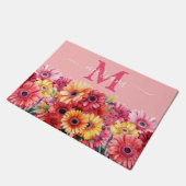 Luxe Keuken Vloermat: Gerbera Madeliefjes Deurmat (Schuin)
