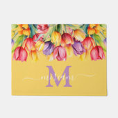 Luxe Keuken Vloermat: Lente Bloemen Geel Deurmat (Voorkant)