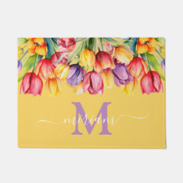 Luxe Keuken Vloermat: Lente Bloemen Geel Deurmat