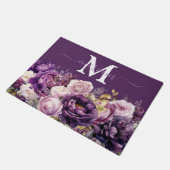 Luxe Keuken Vloermat: Paarse Bloemen Deurmat (Schuin)