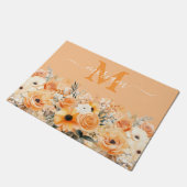 Luxe Keuken Vloermat: Perzik Sinaasappels Bloemen Deurmat (Schuin)