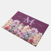 Luxe Keuken Vloermat: Roze en Paarse Orchideeën Deurmat (Schuin)