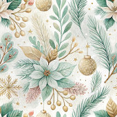 Luxe Keukenhanddoek Witte Poinsettia Kerst
