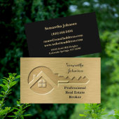 Luxe Key Gold & Black Real Estate Visitekaartje