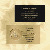 Luxe Key Gold & Black Real Estate Visitekaartje