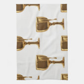 Luxe Kitchen Tea Towels Set: 3D Liquid Gold Flowin Theedoek (Verticaal)