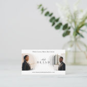 Luxe Klasse Dubbel Agent Professioneel Vastgoed Visitekaartje (Staand voorkant)