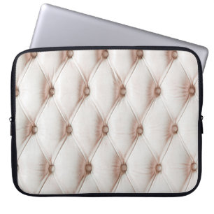 Luxe klassieke lederen textuur, oude roos kleur laptop sleeve