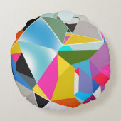 Luxe Kleurrijke Artsy Geometrische Patroon Kussen (Achterkant)