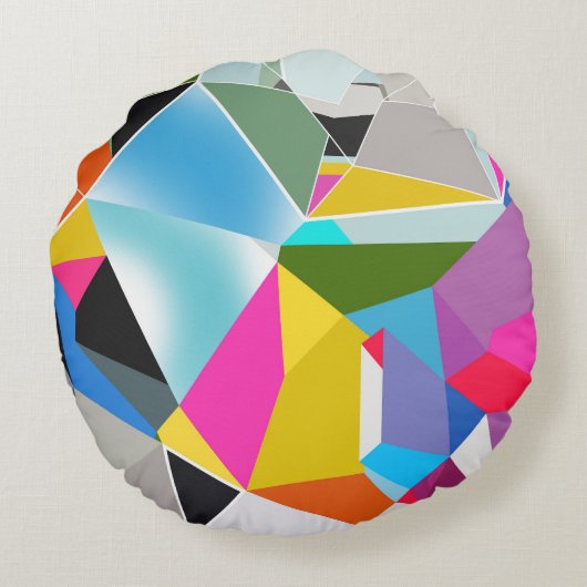 Luxe Kleurrijke Artsy Geometrische Patroon Kussen (Achterkant)