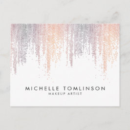 Luxe kleurrijke Confetti regenpatroon Briefkaart