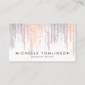 Luxe kleurrijke Confetti regenpatroon Visitekaartje (Voorkant)