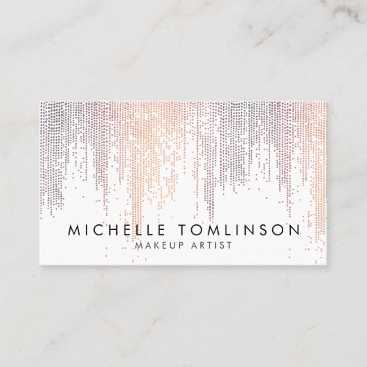 Luxe kleurrijke Confetti regenpatroon Visitekaartje (Voorkant)