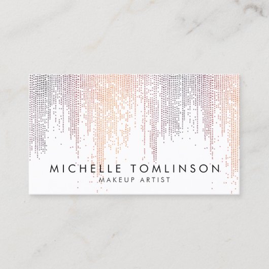 Luxe kleurrijke Confetti regenpatroon Visitekaartje (Voorkant)