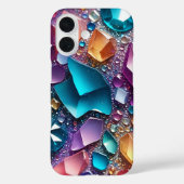 Luxe Kleurrijke Glitter iPhone case (Achterkant)