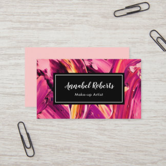 Luxe kleurrijke Paint Swirl visitekaartje