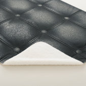 Luxe knooplederen textuur sherpa deken (3/4)