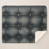 Luxe knooplederen textuur sherpa deken (Voorkant (horizontaal))