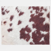 Luxe Koeienhuid Animal Skin Print Fleece Deken (Voorkant (Horizontaal))