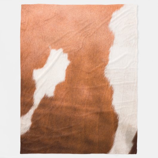 Luxe Koeienhuid Animal Skin Print Fleece Deken (Voorkant)