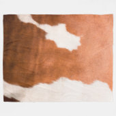 Luxe Koeienhuid Animal Skin Print Fleece Deken (Voorkant (Horizontaal))