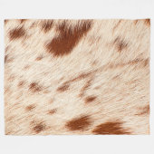 Luxe Koeienhuid Animal Skin Print Fleece Deken (Voorkant (Horizontaal))