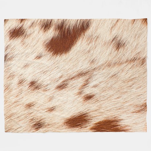 Luxe Koeienhuid Animal Skin Print Fleece Deken (Voorkant (Horizontaal))
