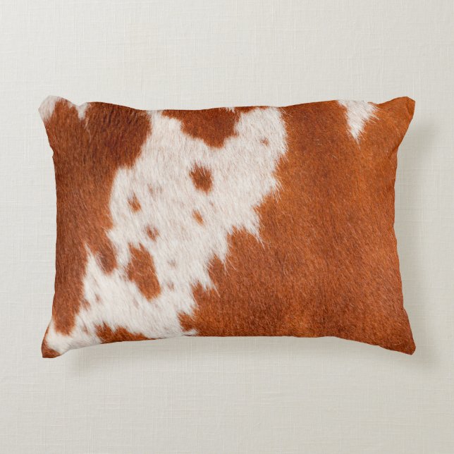 Luxe Koeienhuid Animal Skin Print Sierkussen Accent Kussen (Voorkant)