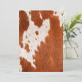 Luxe Koeienhuid Animal Skin Print Sierkussen Kaart (Staand voorkant)
