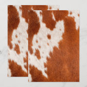 Luxe Koeienhuid Animal Skin Print Sierkussen Kaart (Voorkant / Achterkant)