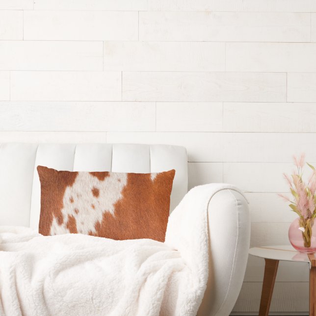 Luxe Koeienhuid Animal Skin Print Sierkussen Kussen (Bank)