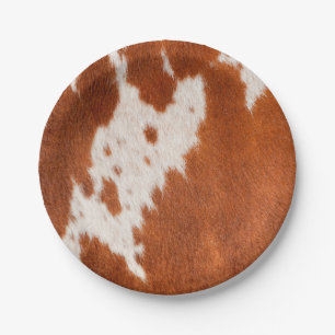 Luxe Koeienhuid Animal Skin PrintThrow Pillow Papieren Bordje