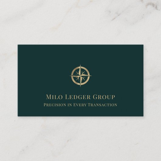 Luxe kompas Logo Visitekaartje (Voorkant)