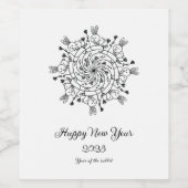 Luxe konijnenlabel wijn etiket (Enkel label)