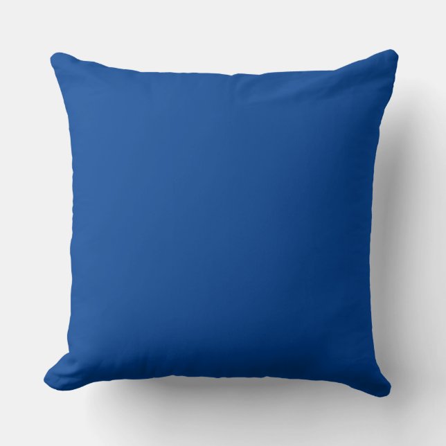 Luxe Koningsblauwe Accent Worp Kussen (Voorkant)
