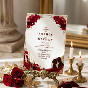 Luxe Koninklijke Elegante Gouden Monogram bruiloft Kaart
