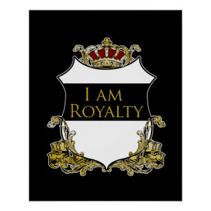 Luxe Koninklijke Kroon Wapenschild Goud Schild Dik Perfect Poster