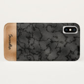 Luxe koper en zwart gemarmerd patroon Case-Mate iPhone case (Achterkant (horizontaal))