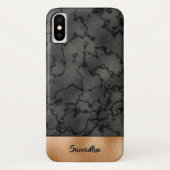 Luxe koper en zwart gemarmerd patroon Case-Mate iPhone case (Achterkant)