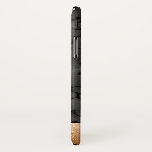 Luxe koper en zwart gemarmerd patroon Case-Mate iPhone case (Achterkant / rechts)