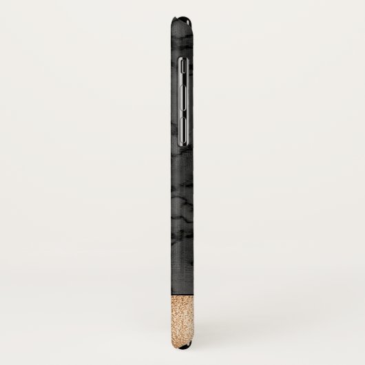 Luxe koper en zwart gemarmerd patroon Case-Mate iPhone case (Achterkant/links)