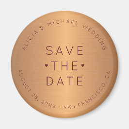 Luxe koper goud bordeaux bruiloft opslaan van de d magneet